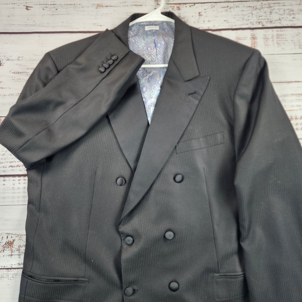BRIONI Sulpicio Double Breasted Blazer 50L Paisley Lined Wool Neiman Marcus